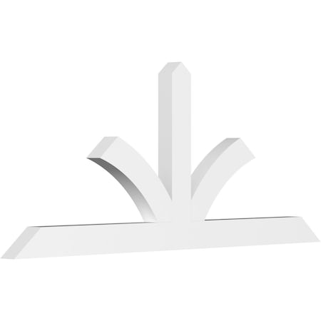 Ekena Millwork Richland Architectural Grade PVC Gable Bracket, 96"W x 40"H x 4"D x 6"F, 10/12 Pitch GBP096X40X0406RIC00